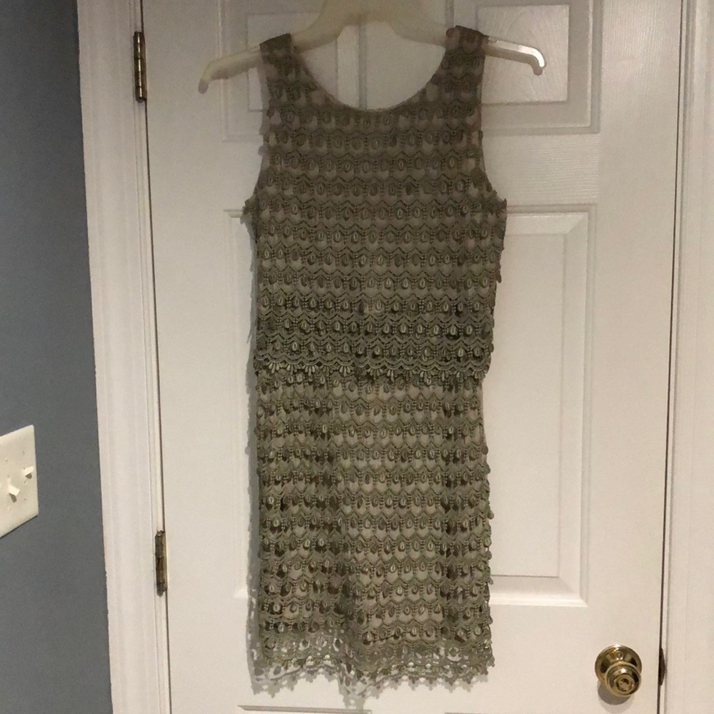 Lady’s unique textured mini dress